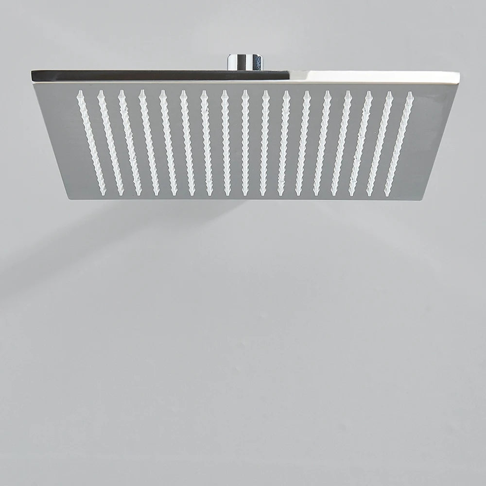 Black Rainfall Shower Head Brass