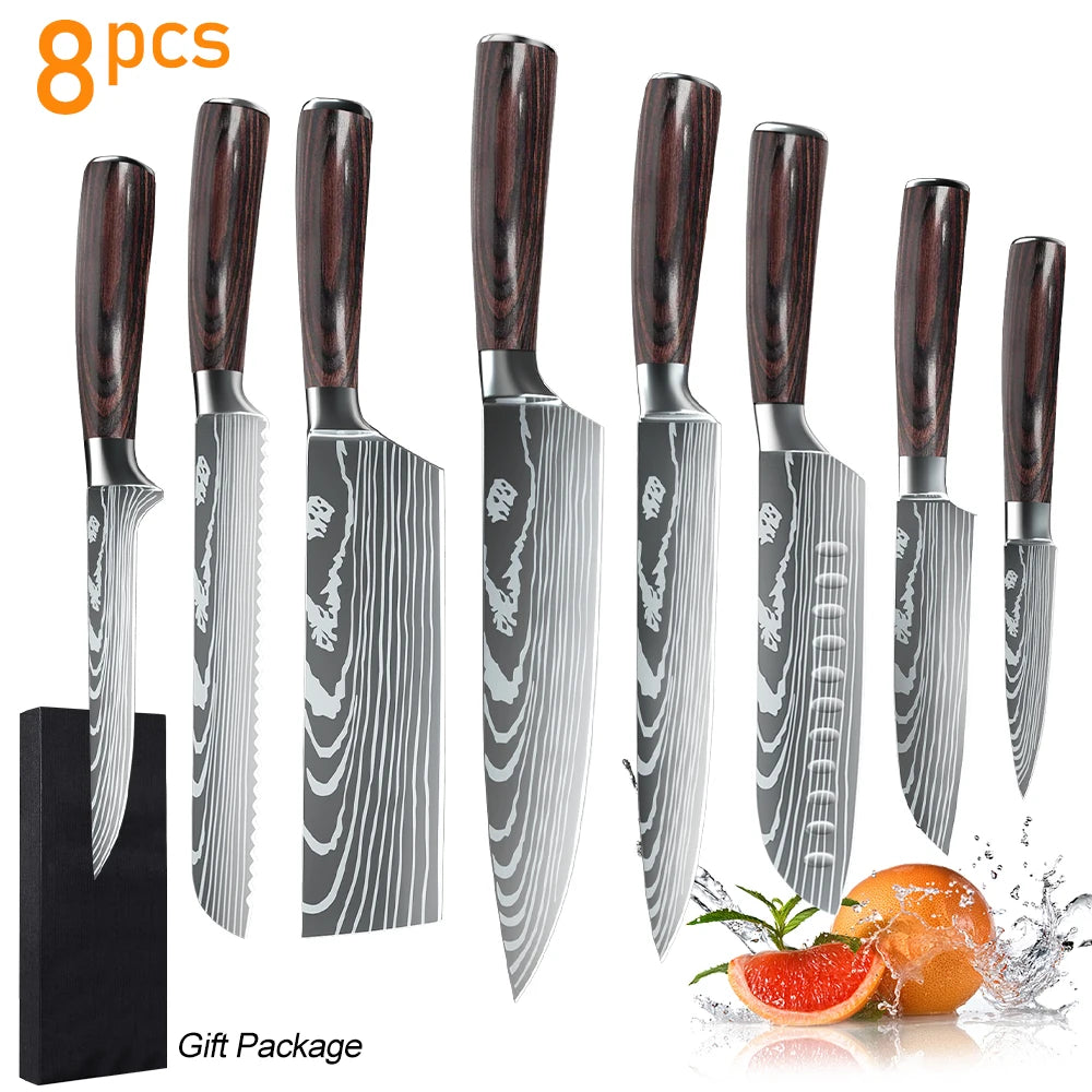 10pcs Japanese Kitchen Knives