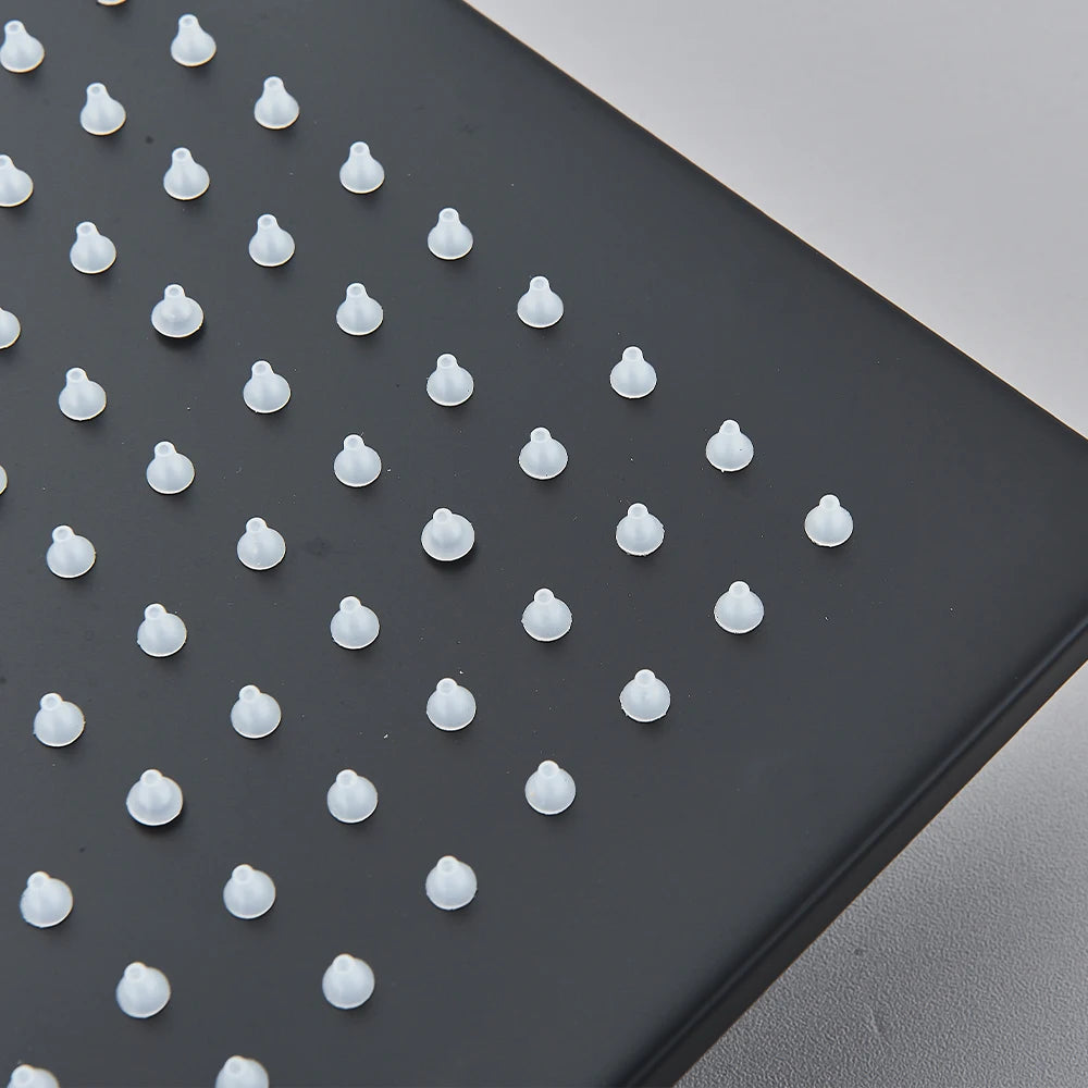 Black Rainfall Shower Head Brass