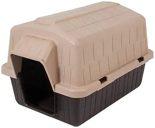 Petmate Barnhome 3 Plastic Outdoor Dog house, Small, for Pets 15-25 lb, Tan