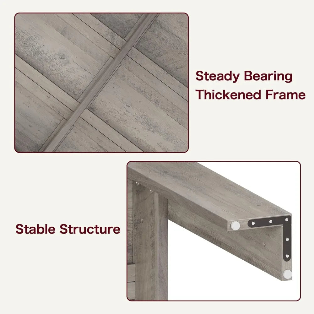 Dining Table for 4-6, Rectangular Dining Table, Dining Room Table, Kitchen Table with Large Table Top, Dinner Table, Farmhouse