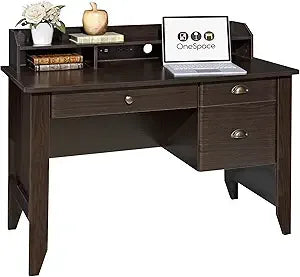 Eleanor Executive Desk Wood Grain, Espresso