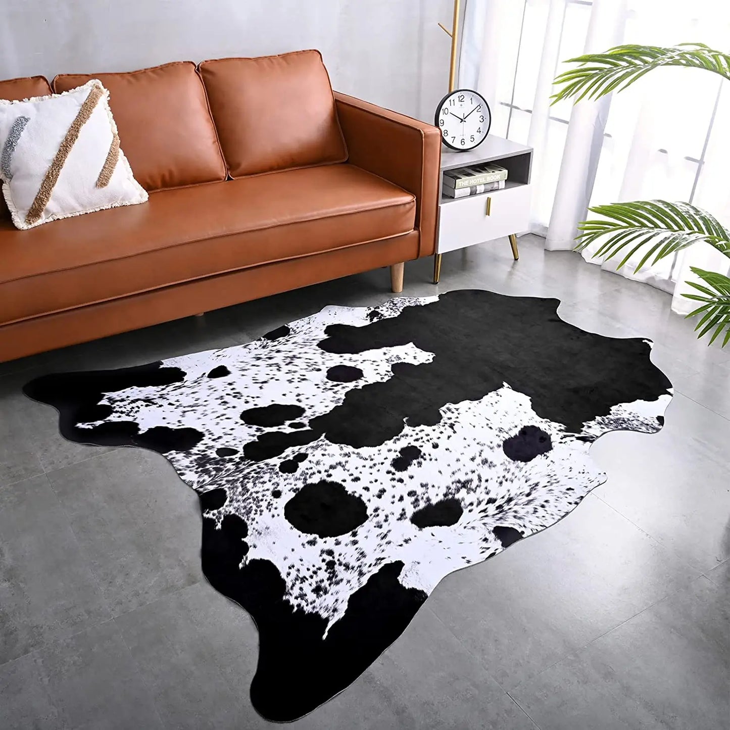 American style faux fur cowhide rug Bedroom carpet room carpets for living room rugs house decoration floor mats Christmas decor