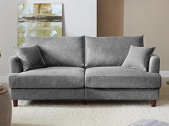 Cloud Comfort Couch – 81" 3 Seater Couch, Includes 2 Matching Pillows, Sofa with Removable & Machine-Washable Covers, Spring-Loa