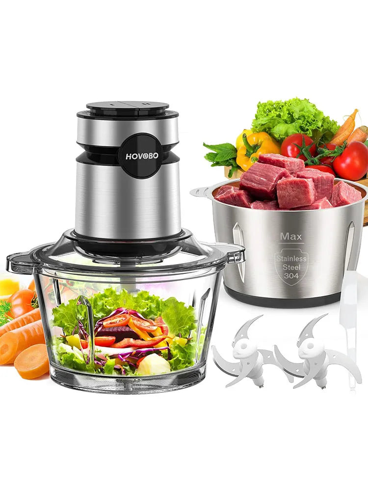 2 Speeds 500W Electric Food Processor 2L Meat Grinder Mincer kitchen Blender Food Processor Slicer Vegetable Food Chopper Meat
