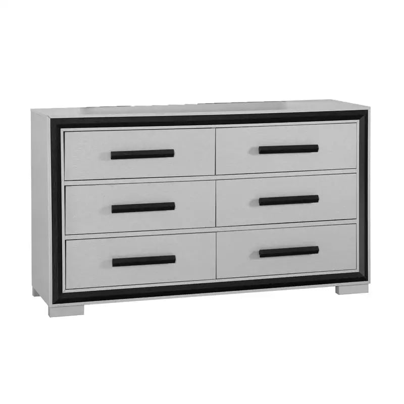 Queen Bedrooom Set - Grey and Black 5 Pieces Furniture for Elegant Bed Rooms
