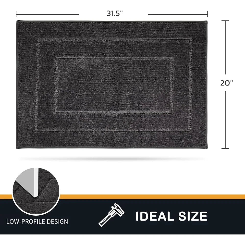 Dirt Trapper Door Mat Non Slip Machine Washable Super Absorbent Entryway Rug Dog Doormat Low Profile Durable Indoor Outdoor