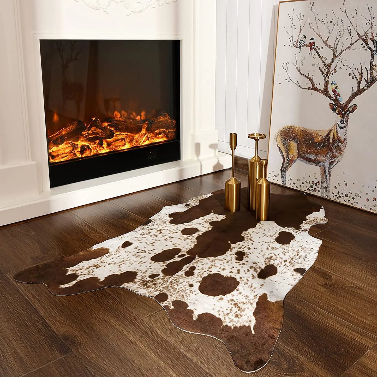 American style faux fur cowhide rug Bedroom carpet room carpets for living room rugs house decoration floor mats Christmas decor