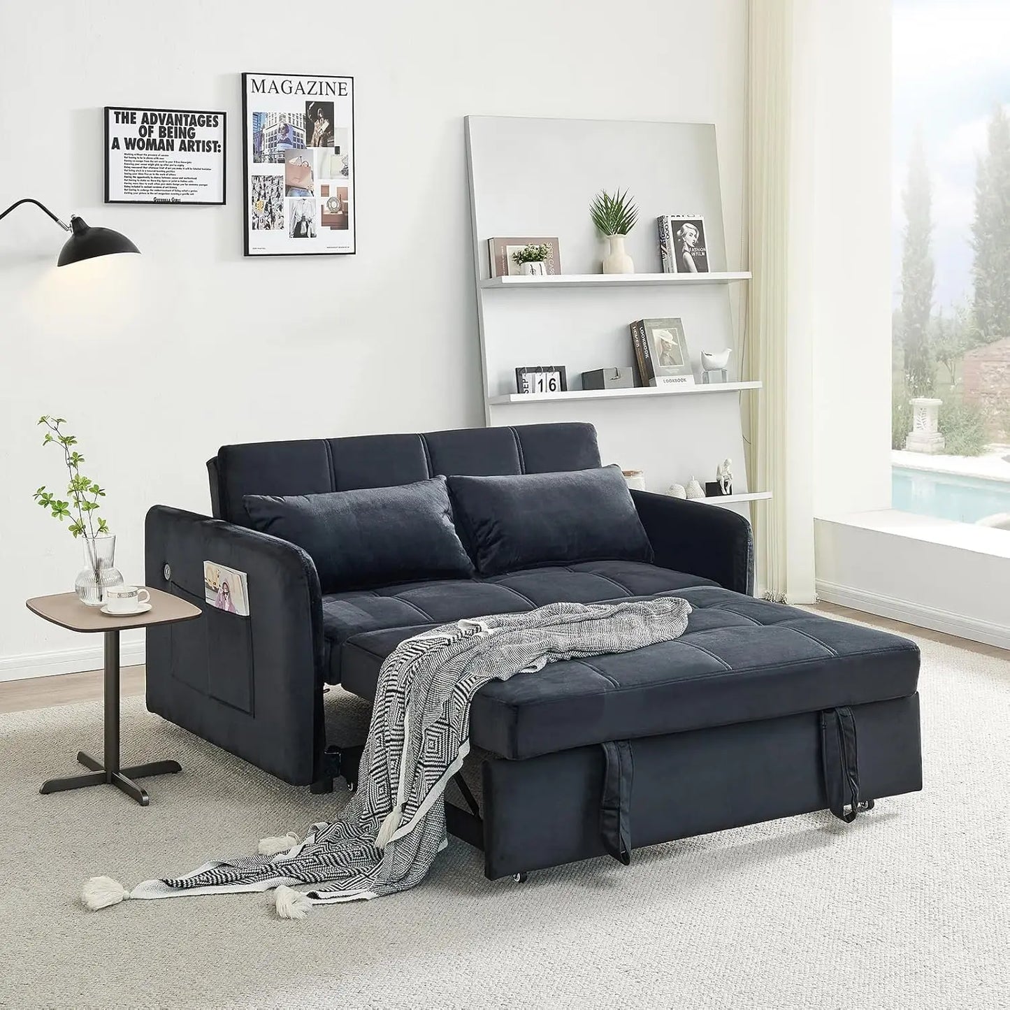 Twin Size Sofa Bed – Convertible Sofabed for Small Living Room, Guest Room & Apartment