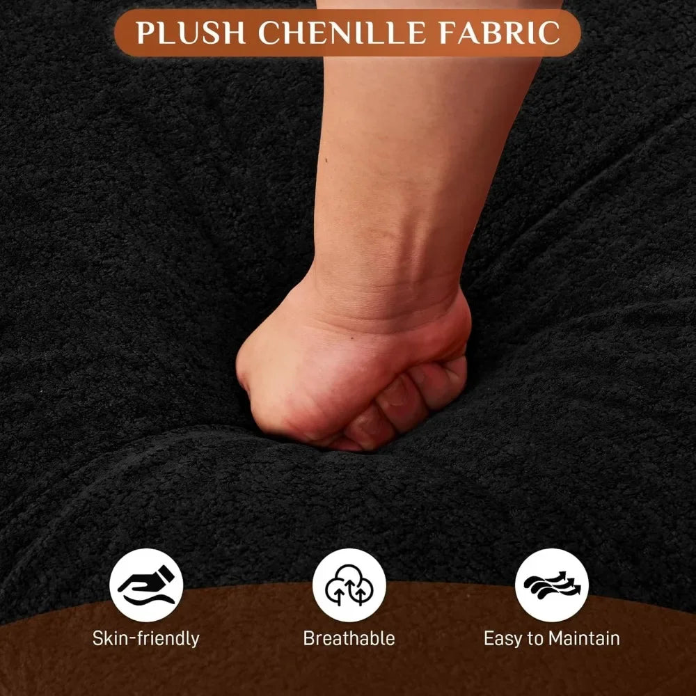 U Shape Sectional Sofa Cloud Couch,124" Chenille Comfy Couches for Living Room, Modern Upholstered Large Modular Sofa