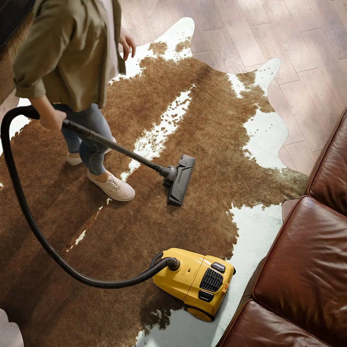 American style faux fur cowhide rug Bedroom carpet room carpets for living room rugs house decoration floor mats Christmas decor