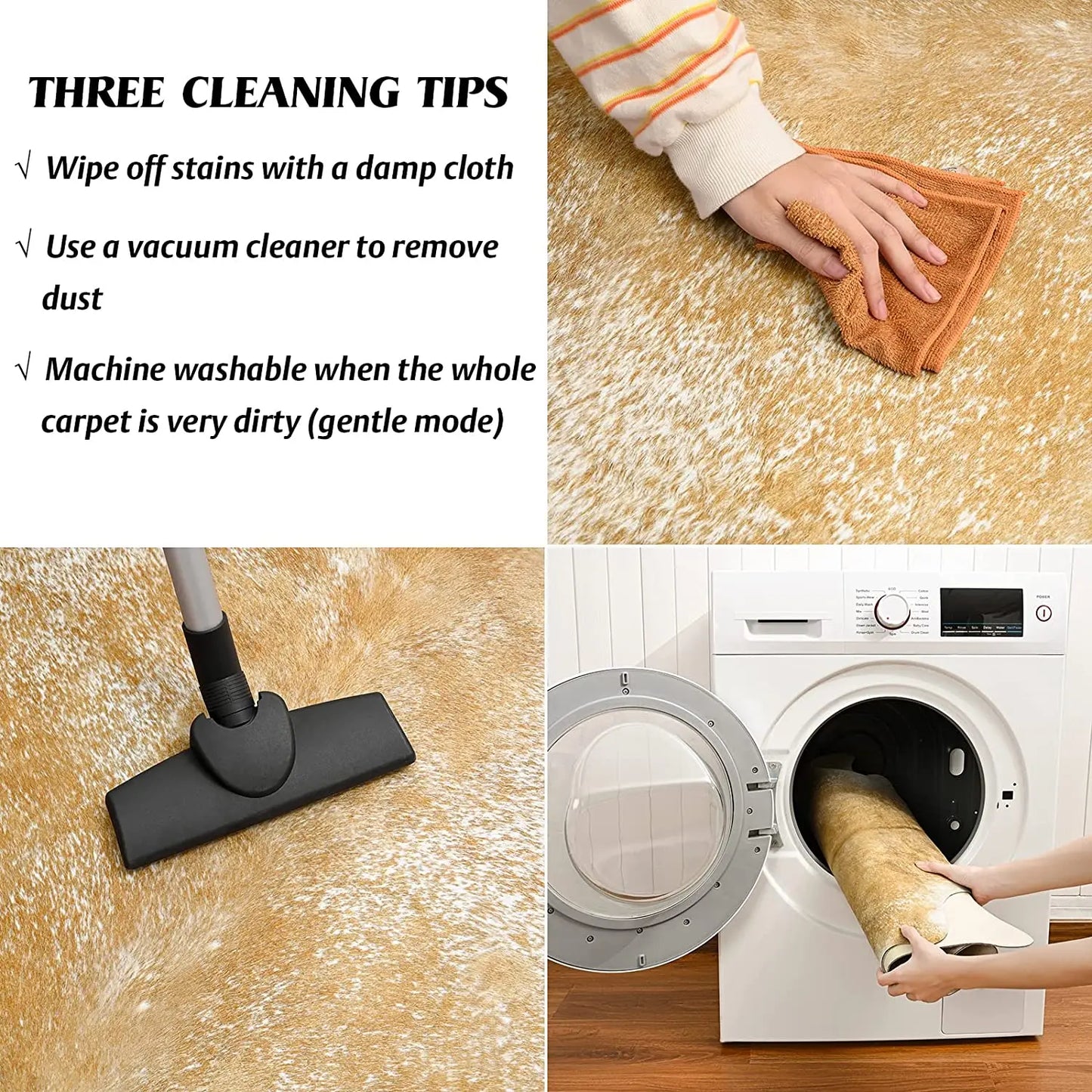 American style faux fur cowhide rug Bedroom carpet room carpets for living room rugs house decoration floor mats Christmas decor