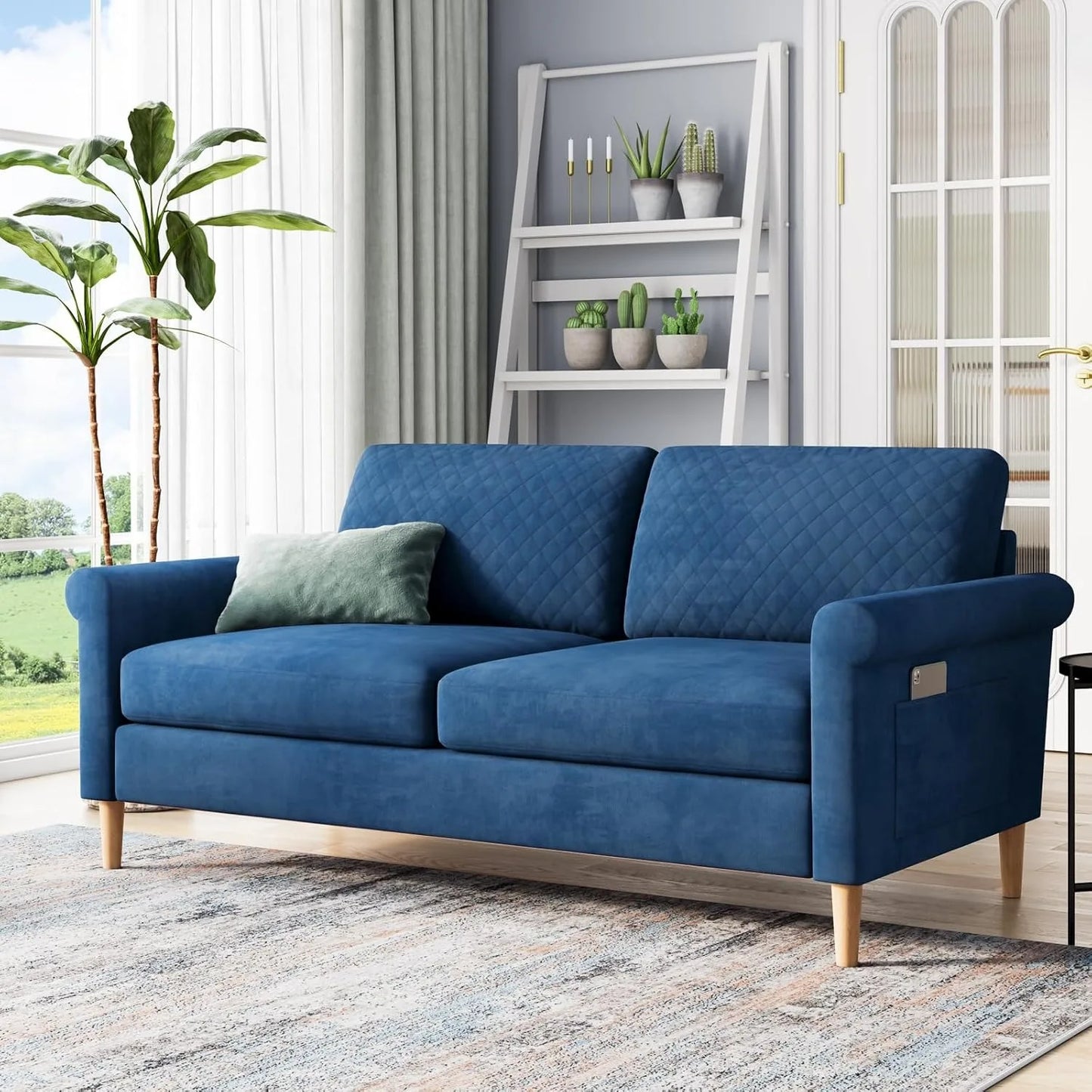 65" Loveseat, Comfy Small Couch,Mid Century Modern Decor Loveseat Sofa,Couches for Living Room,2-Seat Sofa Living Room Furniture